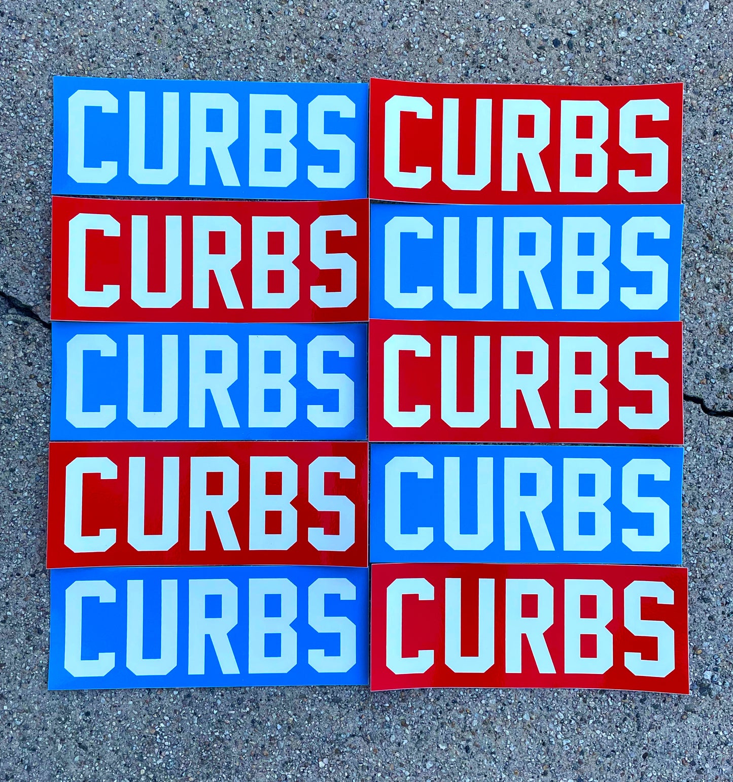 CURBS Stickers - Red/Blue