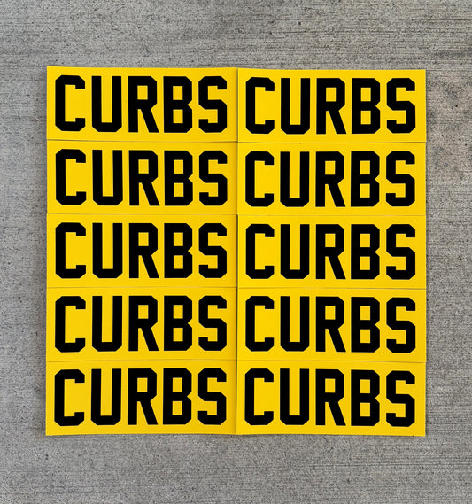 CURBS Stickers - Yellow/Black